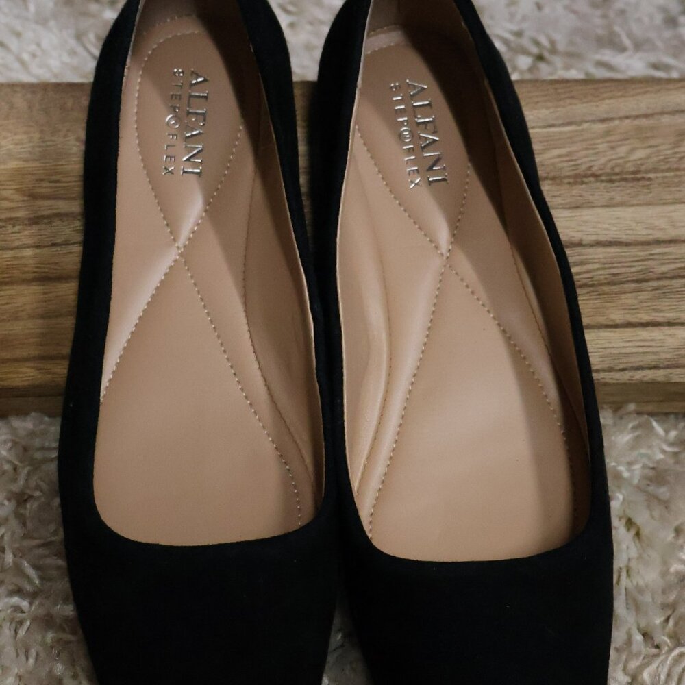 Alfani Womens Neptoon Suede Ballet Flats Goldtip Toe Stepflex 6.5 - Picture 4 of 11